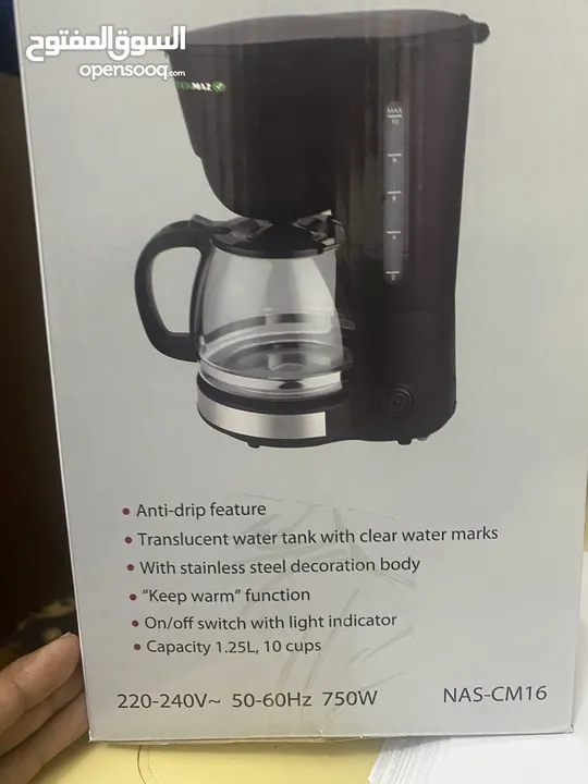 ماكينة قهوة مكفوله جديده بالكرتونه للبيع