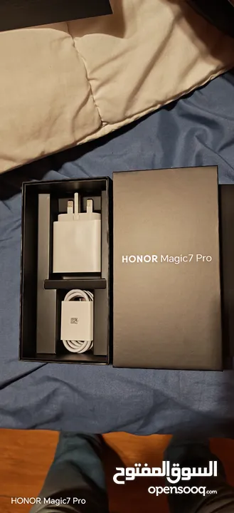 Honor magic 7 pro Breeze blue 512  وكاله استخدام 4 ايام فقط ...كفاله الشركة بالاردن full package