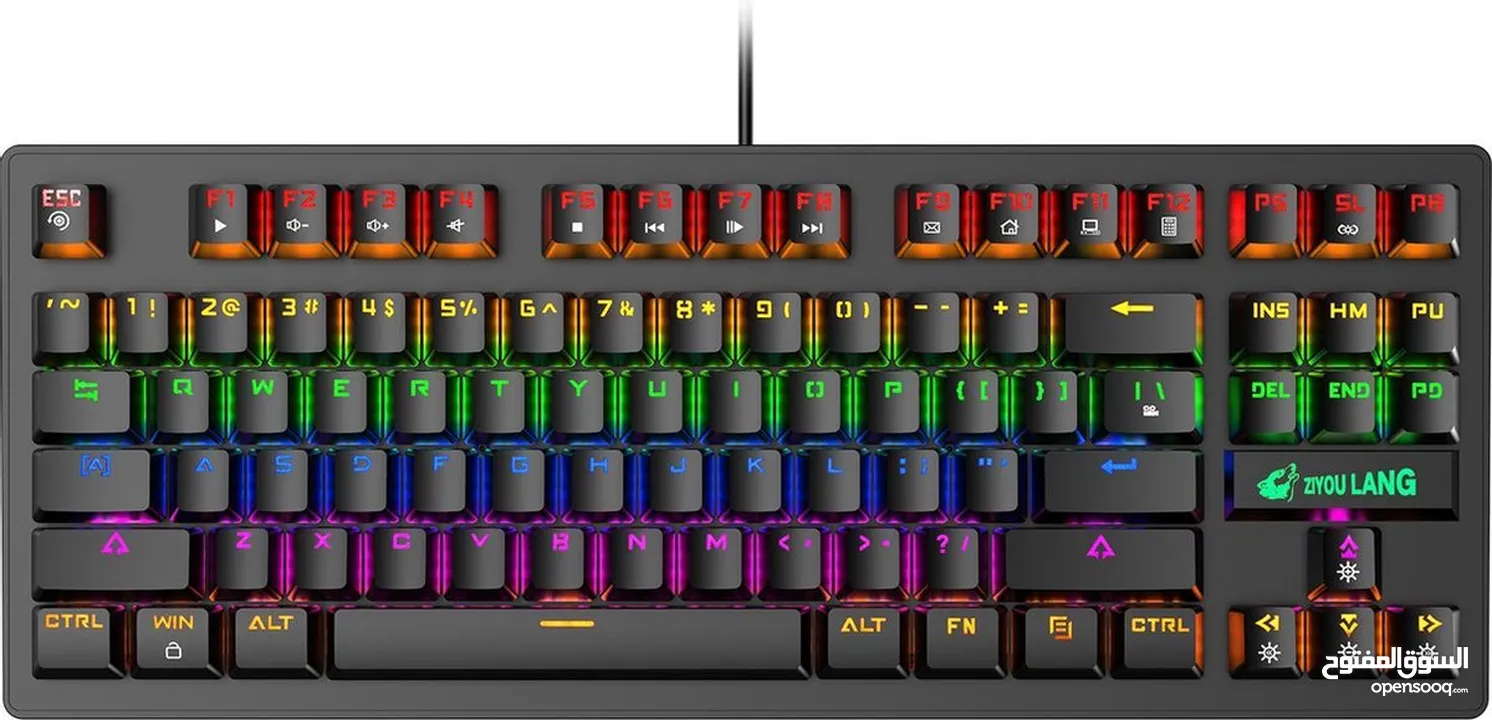 كيبورد ميكانيكي سلكي ZIYOULANG K2 USB WIRED KEYBOARD BLUE SWITCH 80%