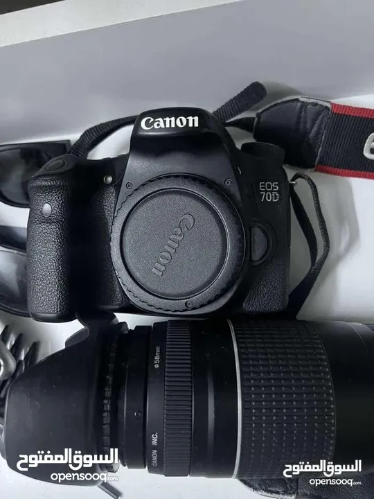 Canon70d للبيع في حال الوكالة مع عدستها
