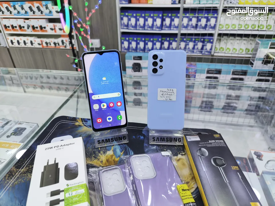 الازرق البارد متوفر SAMSUNG A23 رام 12 جيجا 128 بدون كرتونه معه بكج هدية متوفر توصيل