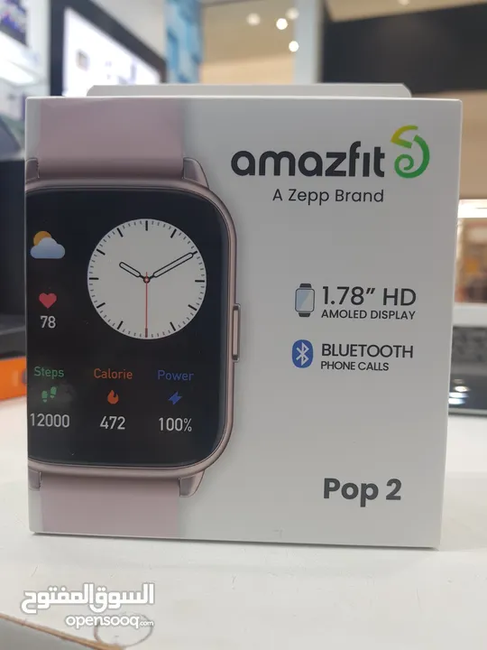 Amazfit pop 2 smart watch with Bluetooth phone call