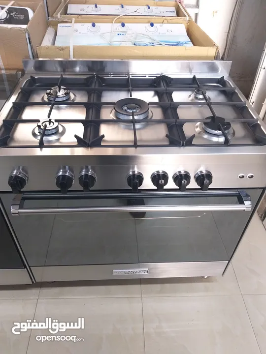 غاز إيطالي نوع بومباني 90 سم منصب سكب مع شعله استانلس استيل مكفول