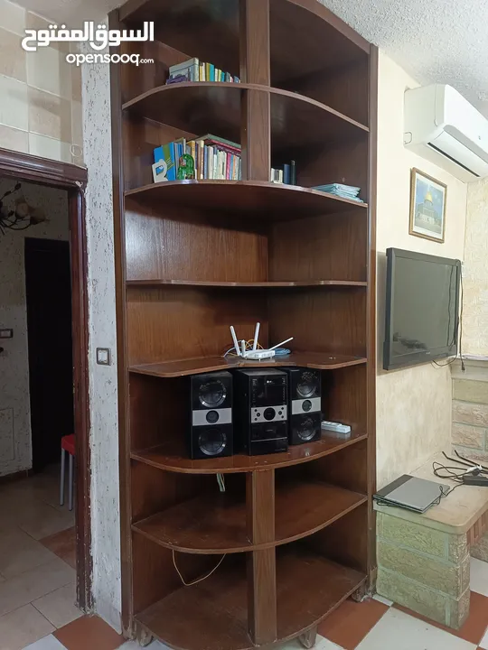 مكتبة وبوفيه كورنر خشب بلوط بسعر مناسب