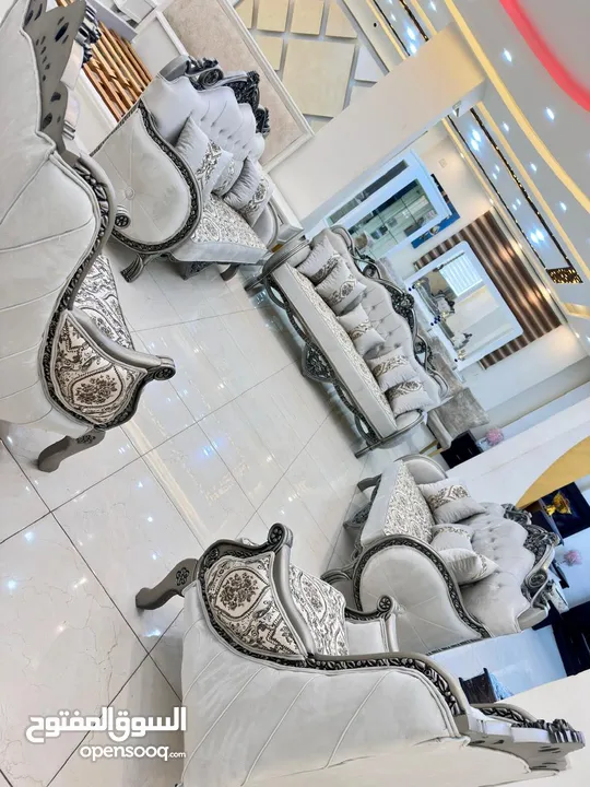 طقم كنب مصري دمياطي 9مقاعد خشب زان تفصيل قطعه مميزه