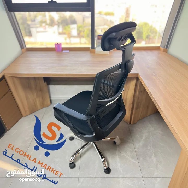 كرسي شبك متحرك طبي كرسي موظف كرسي ظهر متحرك وايدي متحركة دعم اسفل الظهر باقل سعر Office Chair