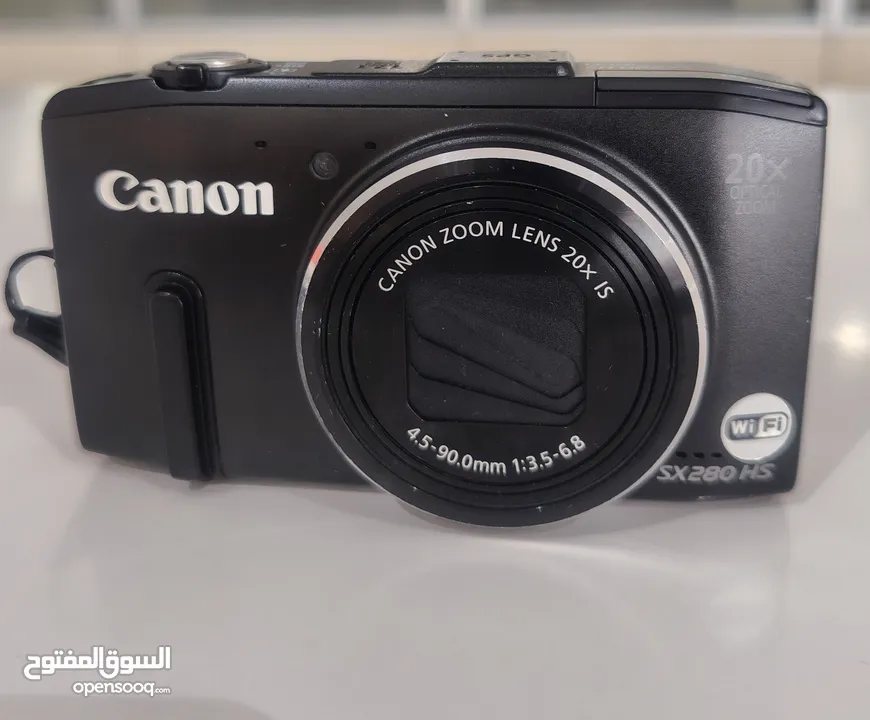 كاميرا كانون ديجيتال  PowerShot SX280 HS بحالة ممتازة مع البطارية والشاحن والجنطة