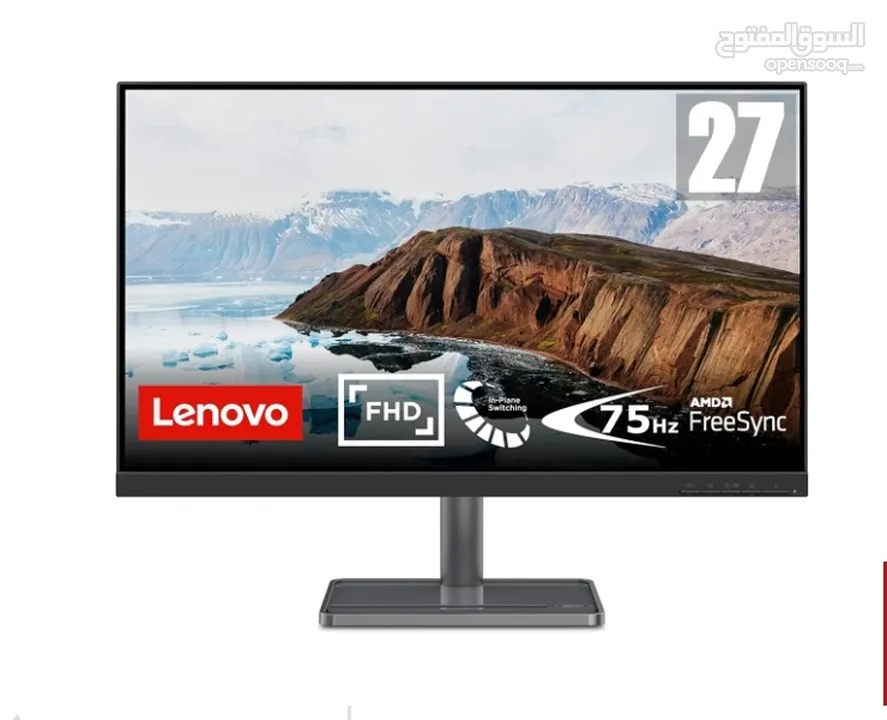 Lenovo L27i-30 27" IPS Full HD VGA & HDMI 75Hz FreeSync VESA Mount & Metal Stand