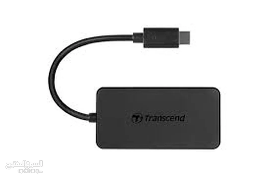 موزع  USB HUB عالي السرعة 3.1 و 4 مداخل Transcend HUB2C Type-C 4 Port USB HUB SuperSpeed 3.0