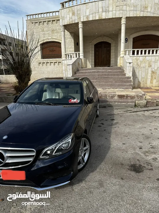 مرسيدس E200 AMG KIT ORGINAL  لون كحلي ماشية 105 الف  فل الفل  7 جيد