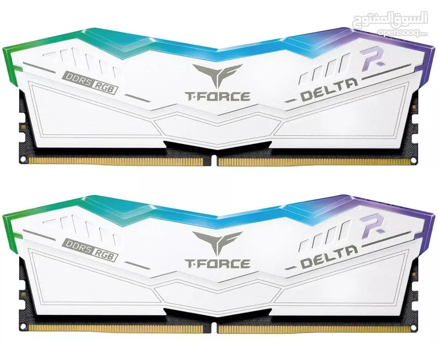 TEAMGROUP T-Force Delta RGB DDR5  Ram 32GB (2x16GB) 6000MHz  رامات جداد