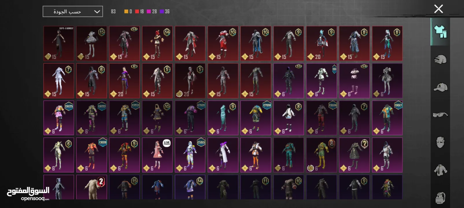 حساب ببجي للبيع