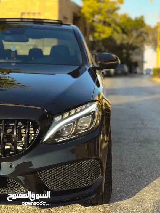 مرسيدس c200 AMG موديل 2016 ماطور 2000 تيبرو أسود ولا جرام بوية السيارة بحالة الشركة بيت لحم جوال
