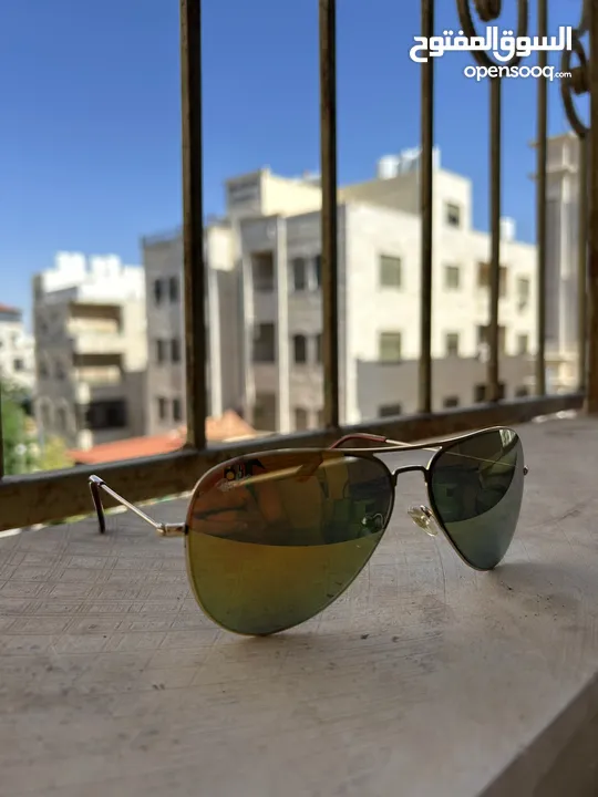 نظاره شمسيه اصليه rayban  نظارة شمسية Aviator كلاسيكية بعدسات عاكس
