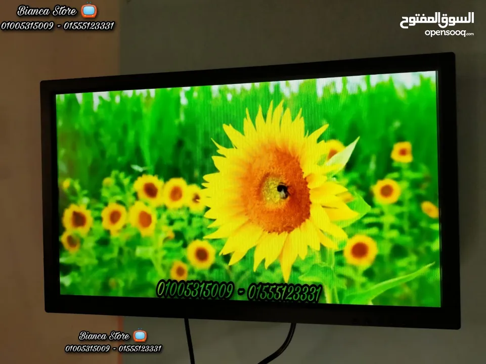 شاشات 24 بوصة LED FHD IPS معاها رسيفر HD هدية كسر زيرو بالكرتونة بالضمان