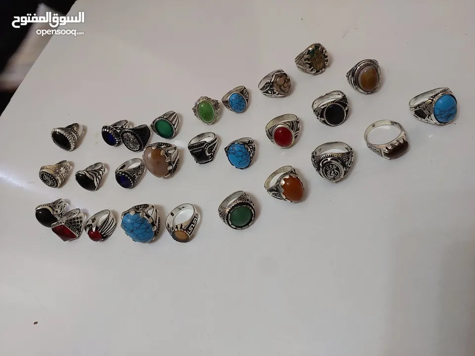 خواتم فضة 925 الحبه ع 6 نهائي فضه