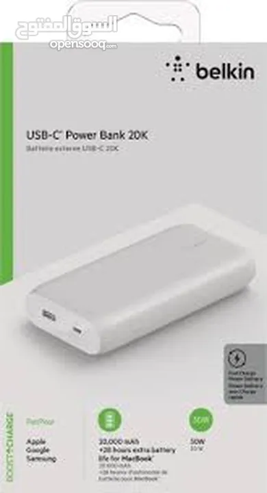 Belkin BOOSTCHARGE USB-C PD Power Bank 20K /// افضل سعر بالمملكة