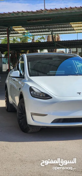 TESLA MODEL Y 2022 LONG RANGE   DUAL MOTOR  فحص اوتوسكور B+ بحاله الوكالة