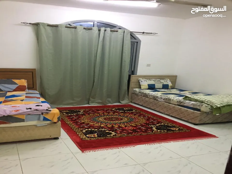 للايجار الشهري شقة مفروشة غرفتين وصاله مفروشة في عجمان منطقة الكورنيش