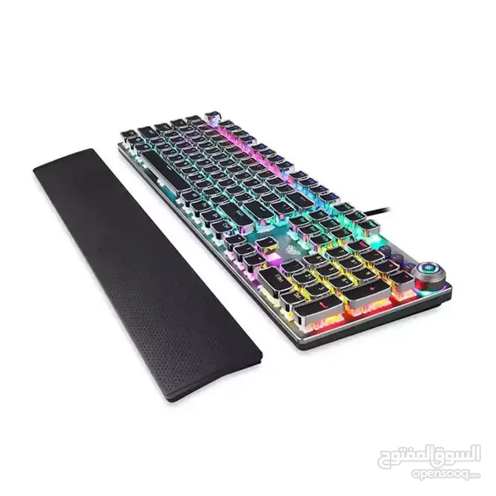 كيبورد سلكي ميكانيكي اصلي AULA F2088 USB WIRED KEYBOARD BLUE SWITCH