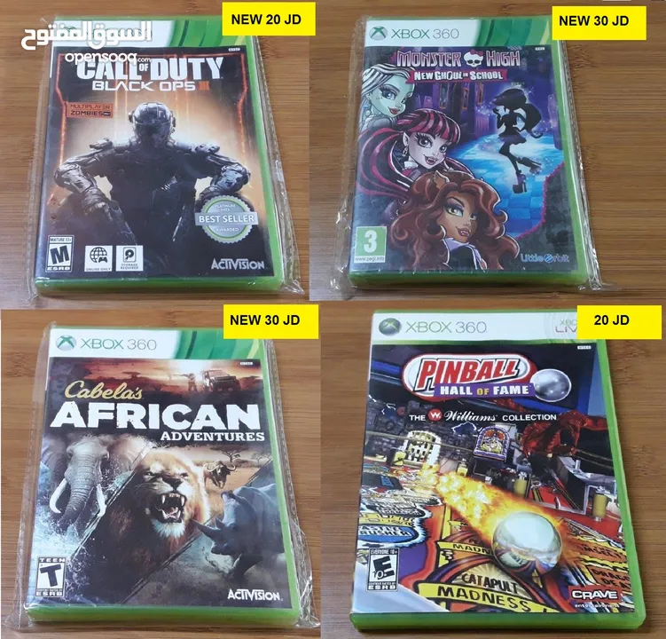 ايادي اكسبوكس للبيع Xbox one xbox360 قطع اكسسوارات متوفر العاب