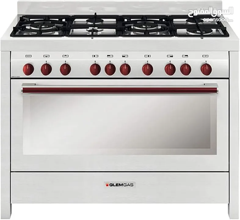 GLEMGAS 6 BURNERS 120X60 GAS COOKER - MGW626RD