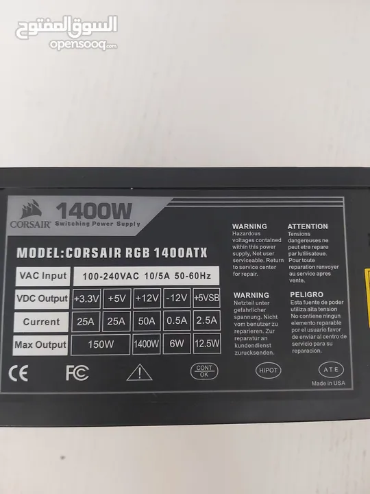 رام ddr4 + مزود طاقة 1400 watt + مبرد + هارد دسك  ram ddr4, power supply corsair, c