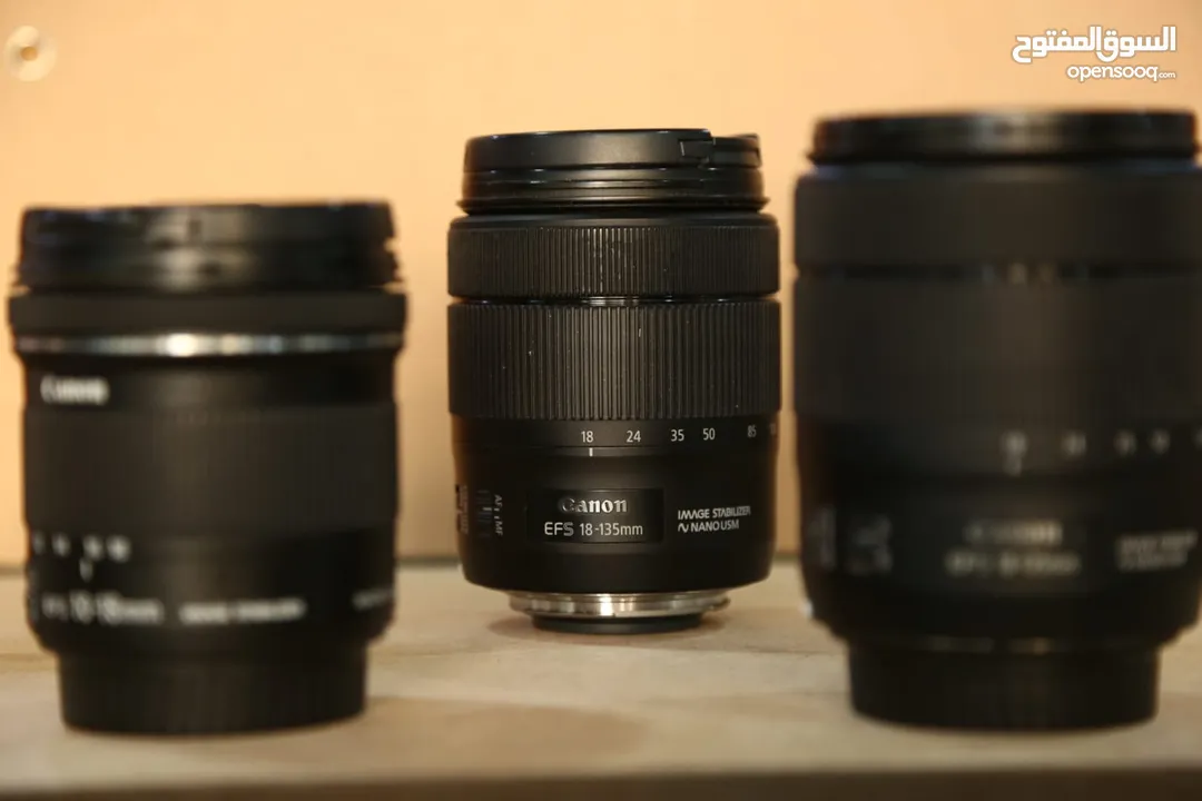 متوفر كاميرات وعدسات   كانون 80d  750d  1200d 4000d