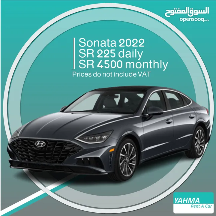 Hyundai Sonata 2022 for rent - Free delivery for monthly rental