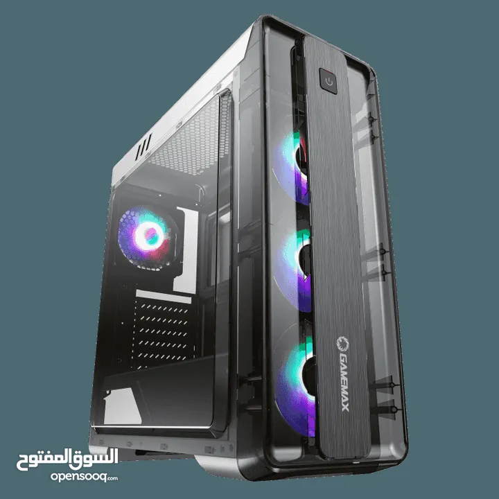 كيس جيمنغ فارغ احترافي جيماكس تجميعة Gamemax Gaming PC Case MoonLight FRGB WT