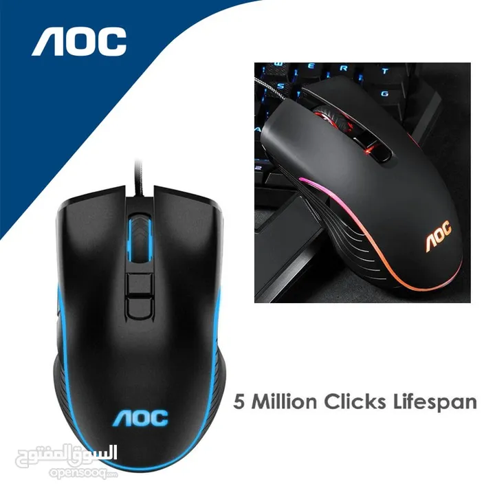 ماوس جيمنج mouse AOC GM100 GAMING MOUSE من اه او سي    2400 دب اي 