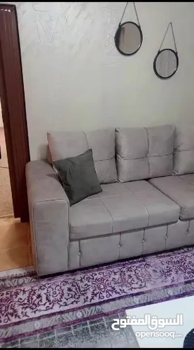 طقم كنب خشب سويد بحال جديد