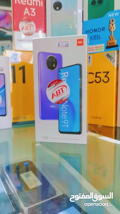 عرض خااص : Redmi Note 9T 64gb 5G هاتف ممتاز بسعر حلو جديد مع ضمان وكيل سنة بأقل سعر