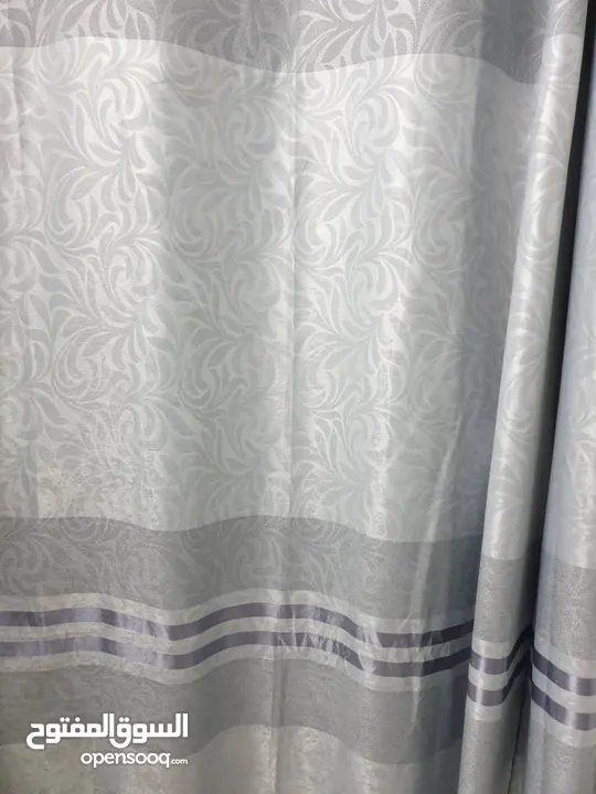 double face curtains, ستائر وجهان