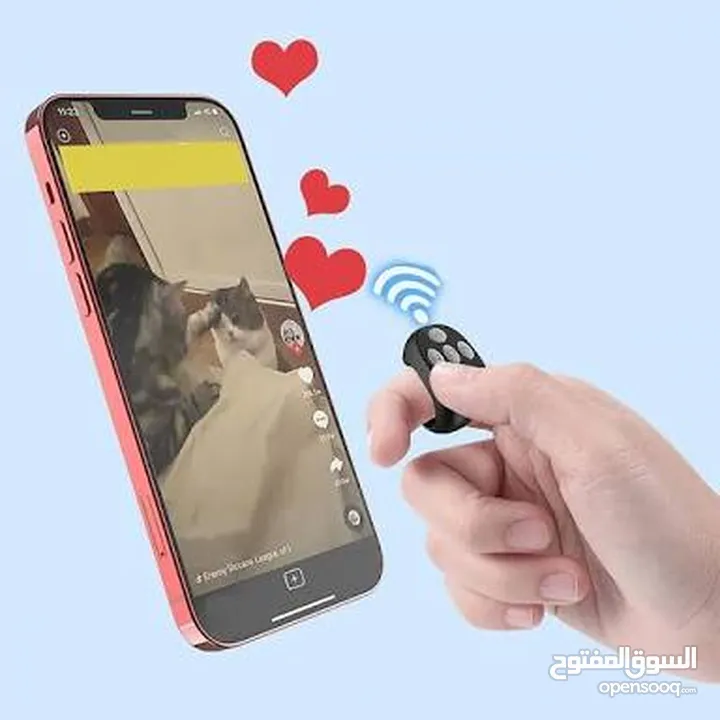 خاتم بلوتوث تحكم كامل بتقليب صفحات موبايل و فديو و صور و يوتيوب و تكتك و سوتش تصوير عن بعد 10 متر دو