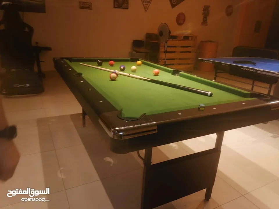 بلياردو خشب كامل قابل للطي جميله جدا 7 قدم
