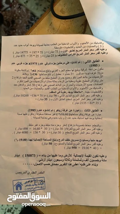 عمارة وسط السوق التجاري بين شارع السعادة وشارع الملك عبدالله