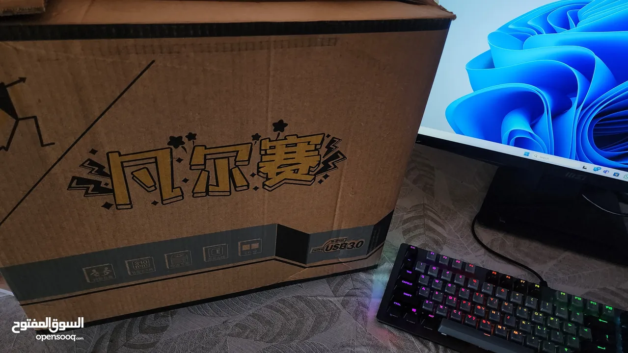 PC GAMING CASE BLACK  GTX1650  i5  الجهاز فقط...12400    تبريد قوي جداا 4 مراوح RGB