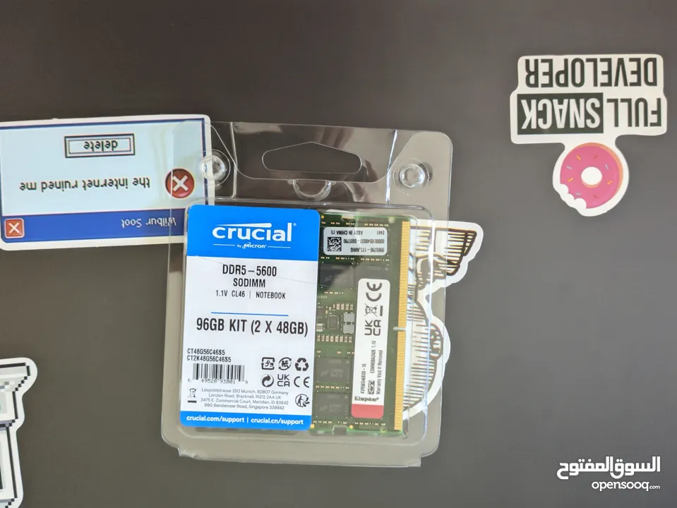رام 32gb قطعتين فئة DDR5 نوع Kingston سرعة 5600MHz