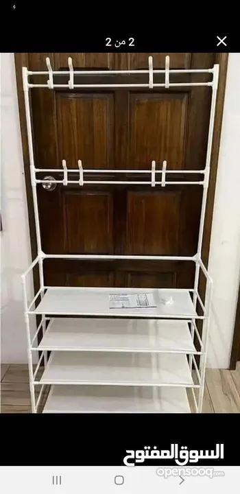 الحل يلي بخفف عجقتك بالبيت ستاند أحذية و تعليق بقطع ثابته غير قابله للانزلاق معدني 100%