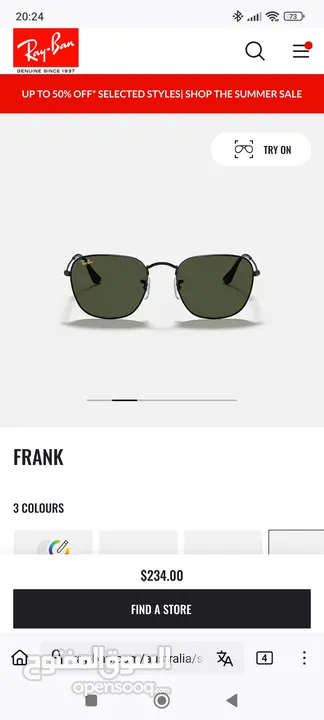 Lunette Ray ban Sunglasses frank polished black