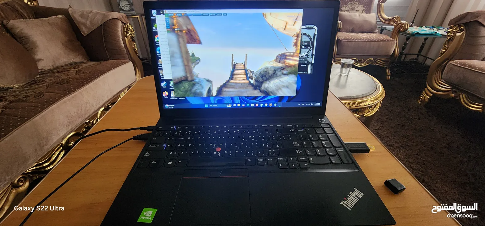 لينوفو ثينك باد i7 th11   16gb RAM  كرتين شاشة  500gb ssd  mx450 2gb  iris xe  2gb