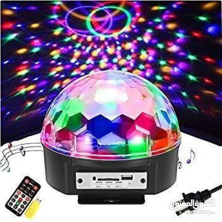 سماعة بلوتوث مع اضاءة (ديسكو) MP3 LED MGIC BALL LIGHT