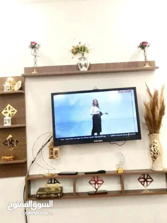 ديكور شاشة خشب لامنيت مميز الصورة طبق الاصل البيع بدون تركيب