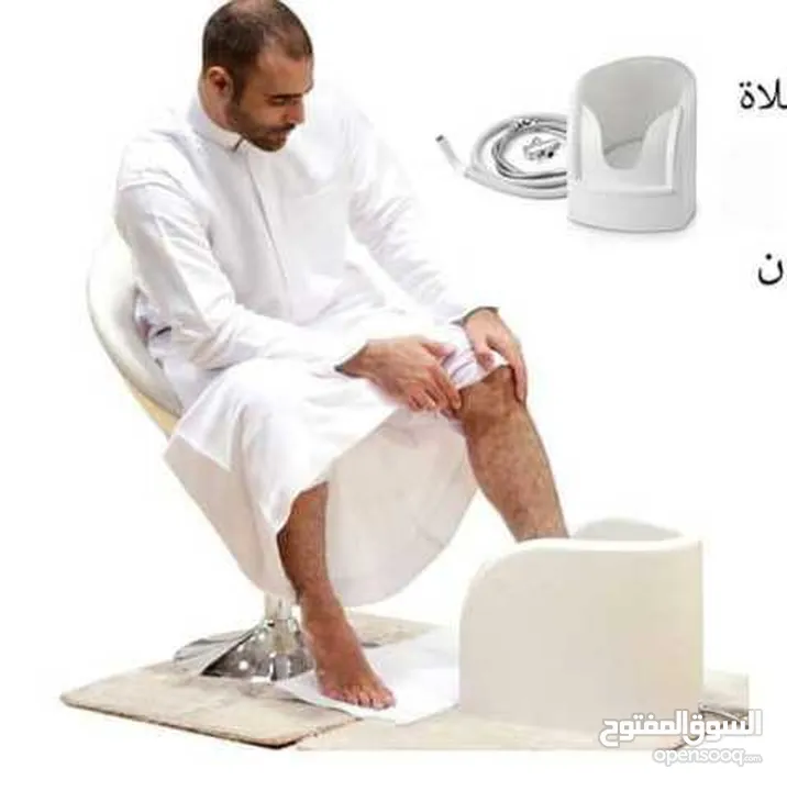غسل القدم عند الوضوء  لا يحتاج إلى الكهرباء او مضخة ماء  سهل التركيب وسهل الاستخدام هذا المنتج يستخد