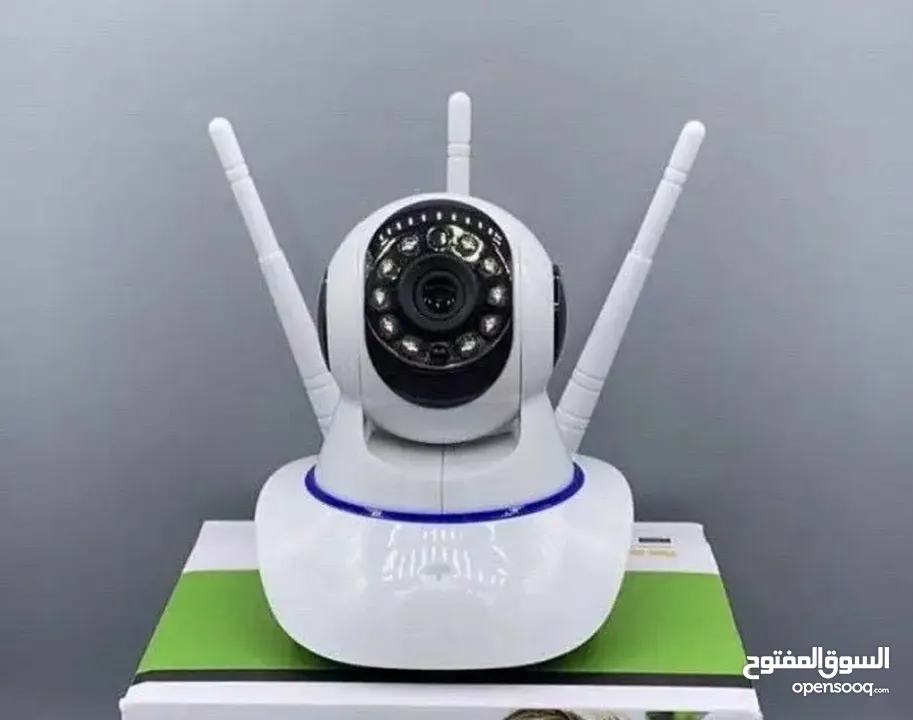 كاميرا مراقبه Wifi الذكية IP كاميره ذكيه بانورامية متحركه 355 درجه مع خاصيه الصوت  3 هوائيات