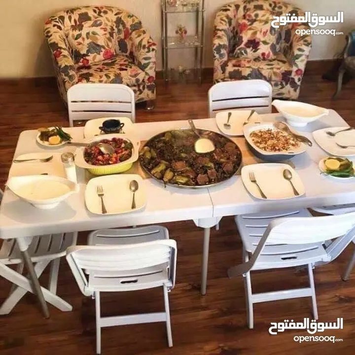 طاولة طوي خارجية وداخلية للرحل والعزايم واعياد الميلاد.