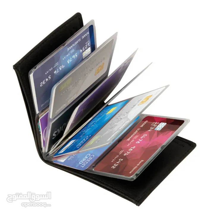 محفظة بطاقات ضد مسح وسرقة البيانات