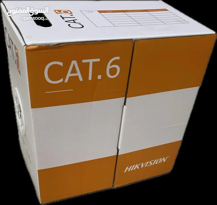 كابل شبكة هيكفيجن 22% نحاس Cat6 – طول 305 متر HIKVISION NETWORK CABLE 22% COPPER CAT6 CCA