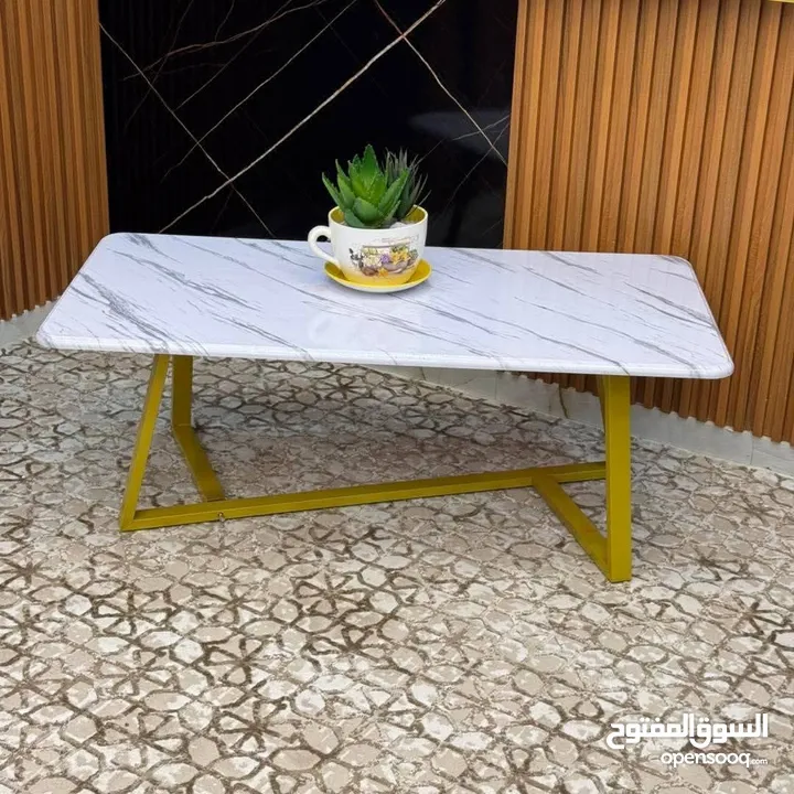 طاولات وسط بتصميم راقي وعصري الجودة وقاعدة حديد قوية بتصميم مميز بضيف لمسة جمالية لأي صالون أو غرفة